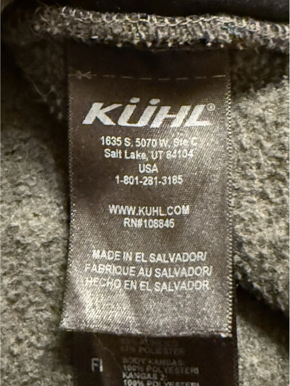 KUHL Alpenwurx Fleece Jacket Faux Suede Trim Sherpa Collar Men’s Large Gray